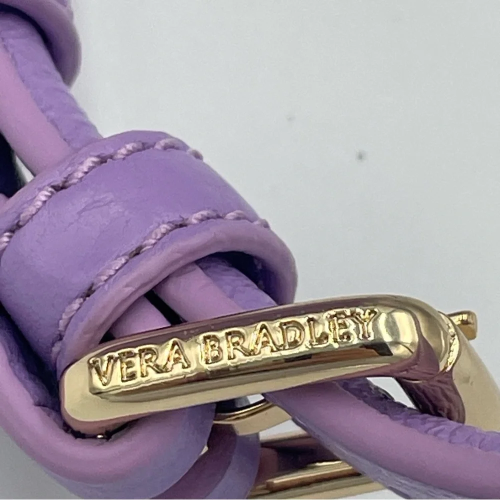 Vera Bradley Lavender Quilted leather Crossbody Bag adjustable strap. Used. - Picture 4 of 14